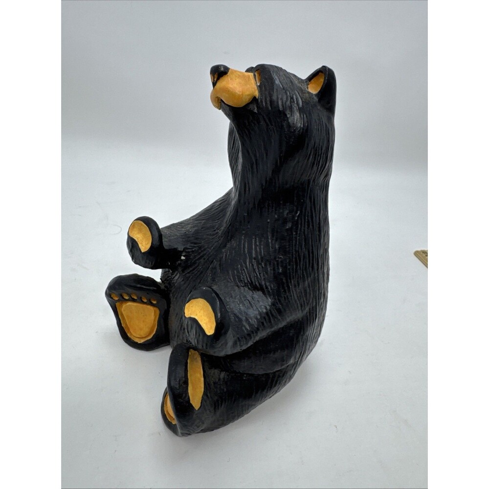 Jeff Fleming Bear Foots Black Bear Figurine Decor Card Holder 6" - Picture 4 of 7